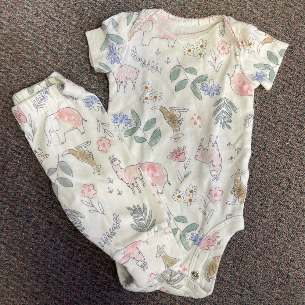 🚨CLEARANCE 0124-68 Baby Animals Pajama Set